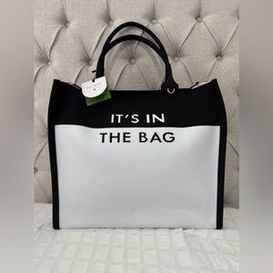 NWT Kate Spade Target It’s In The Bag Black & White tote